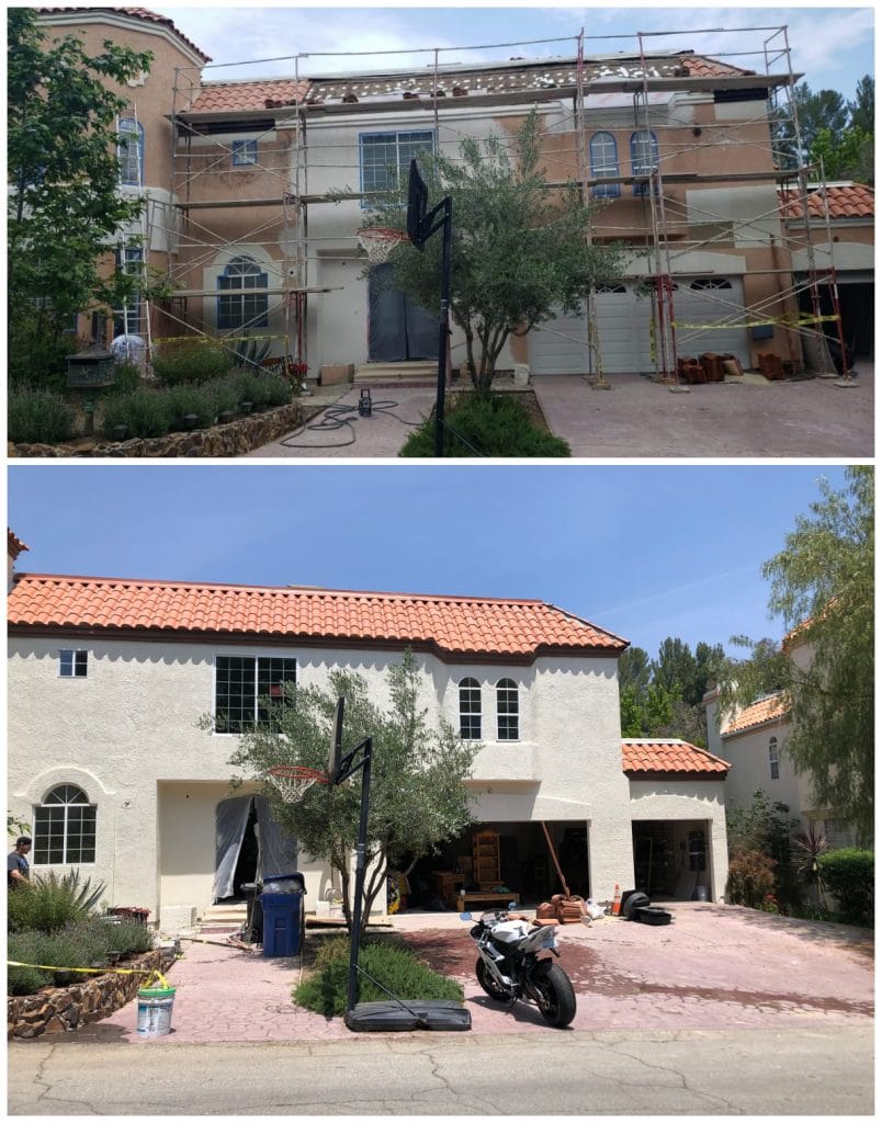Calabasas Exterior Painting Before and After - All Climate Painting and Remodeling