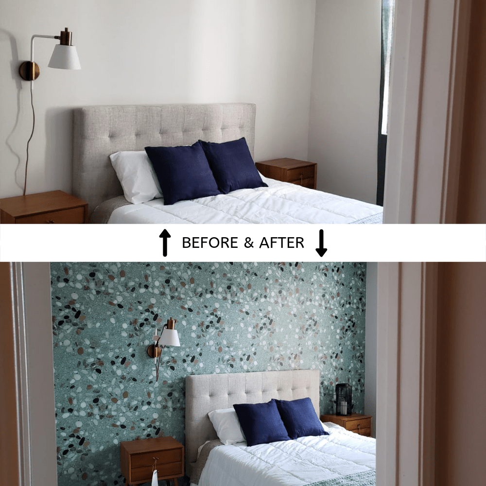 Before and After Wallpaper Installation - All Climate Painting and Remodeling