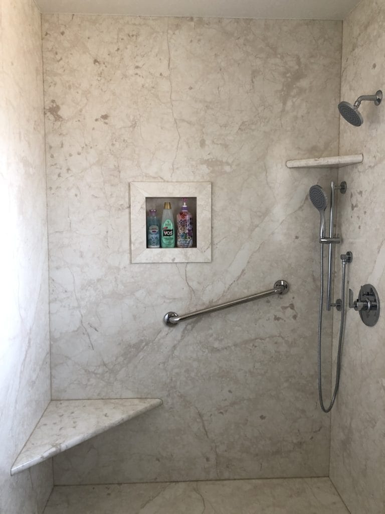 Finished Shower Remodel - All Climate Painting and Remodeling