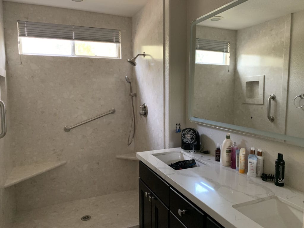 Completed Shower Remodel - All Climate Painting and Remodeling