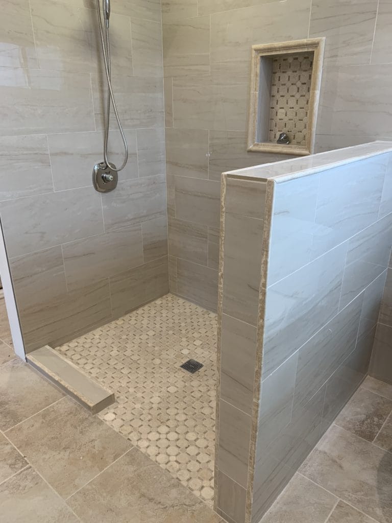 Barrier Free Entry to New Shower - All Climate Painting and Remodeling
