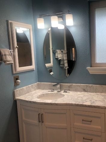 Completed Bathroom Countertops - All Climate Painting and Remodeling