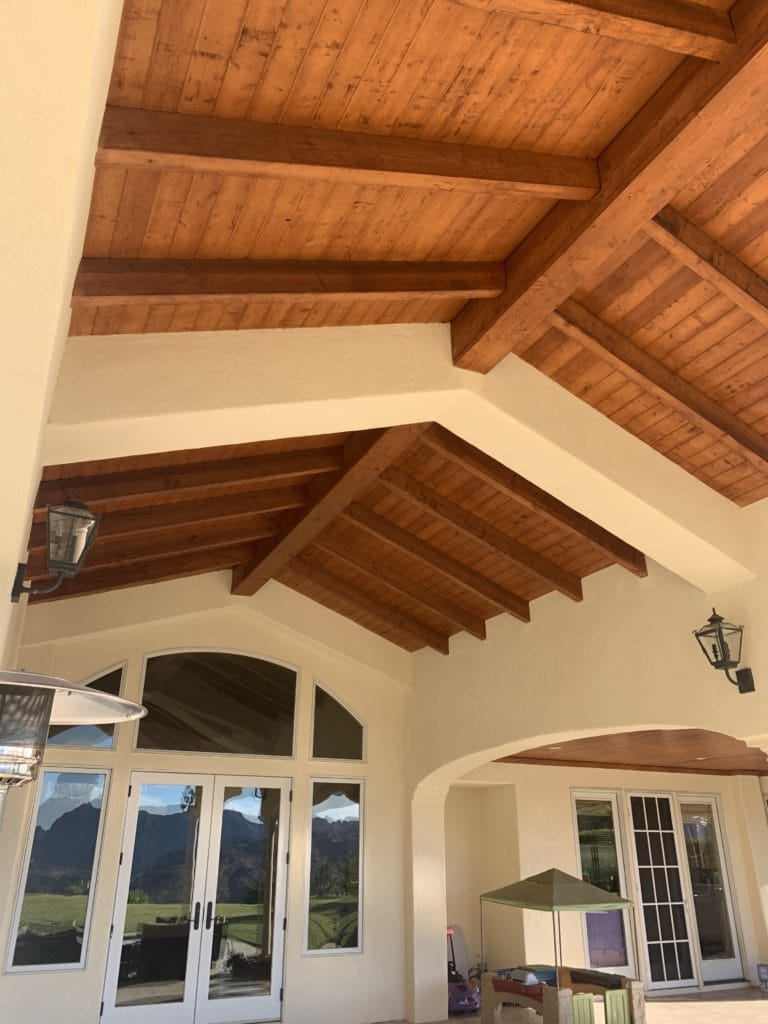 Wood Ceiling Staining - All Climate Painting